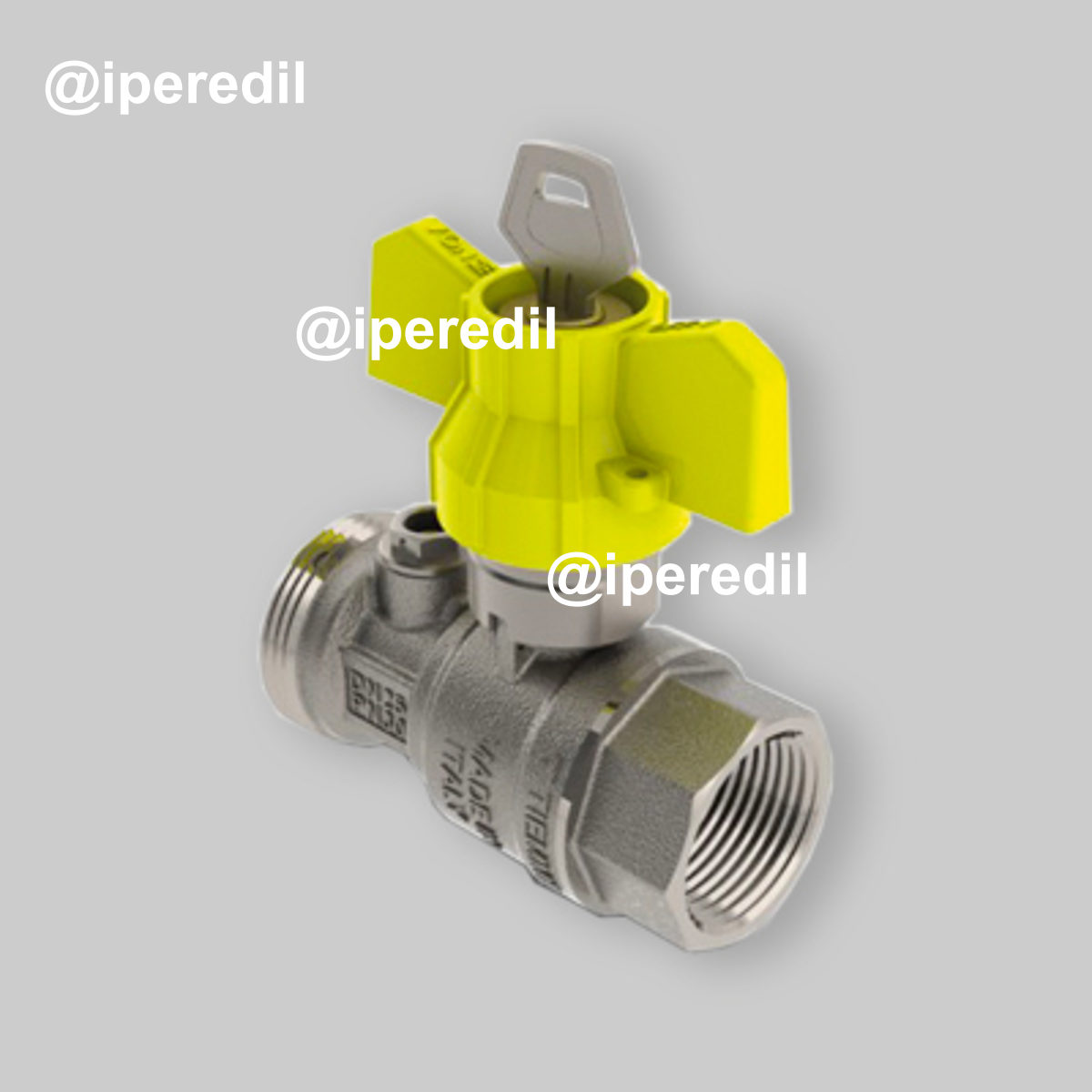 VALVOLA DIRITTA POST- CONTATORE CON PRESA E SICUREZZA TIEMME 3/4" F x 1"1/4 M