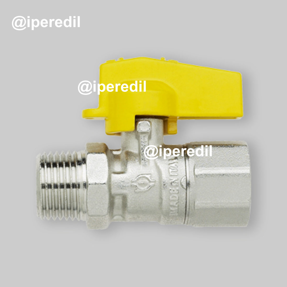 RUBINETTO GAS A SFERA DIRITTO M/F CON LEVA IN ALLUMINIO FIV 1/2" x 1/2"