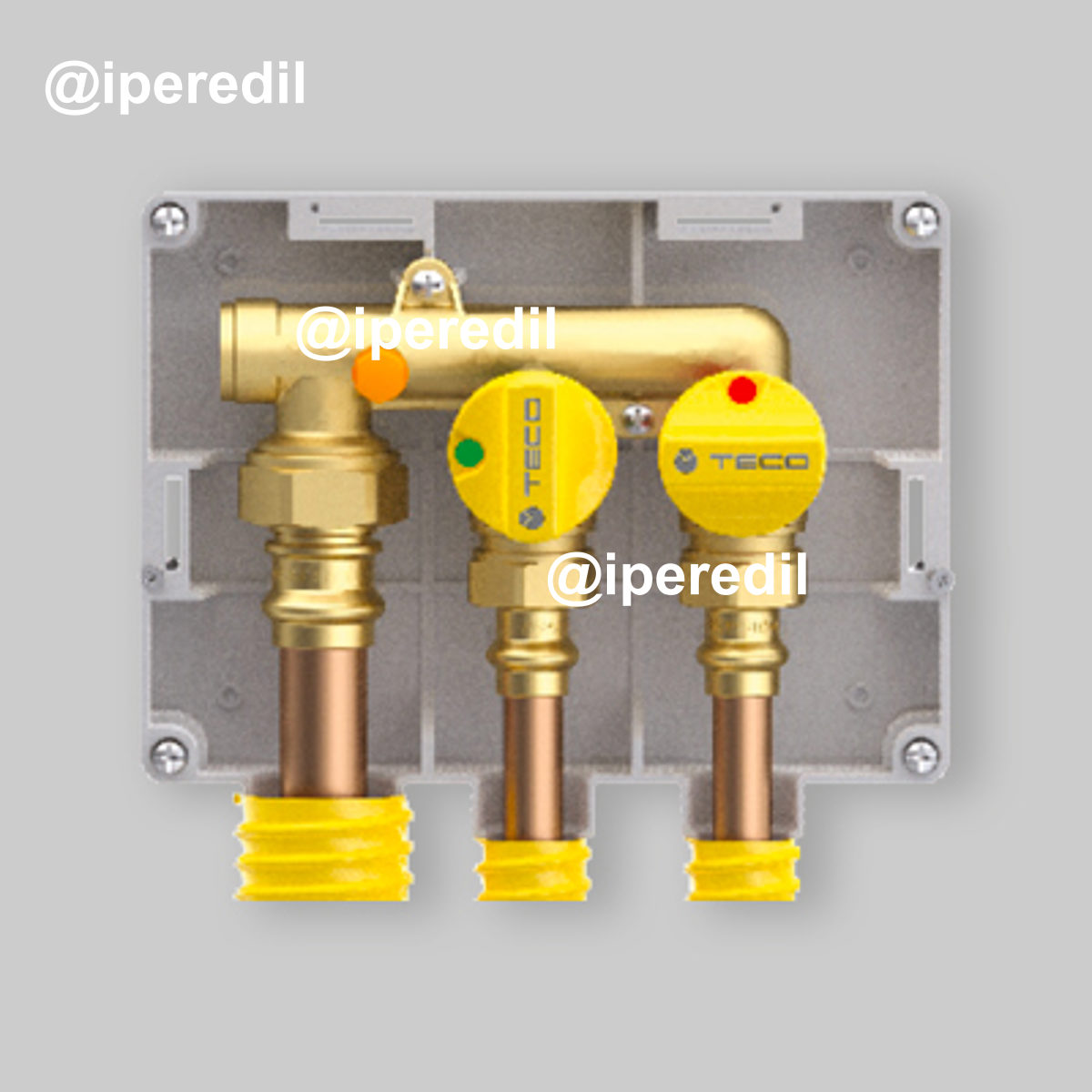 COLLETTORE GAS MULTI-INTERCETTAZIONE DUE VIE K 2.2 TECO 1" x 3/4" - DN20