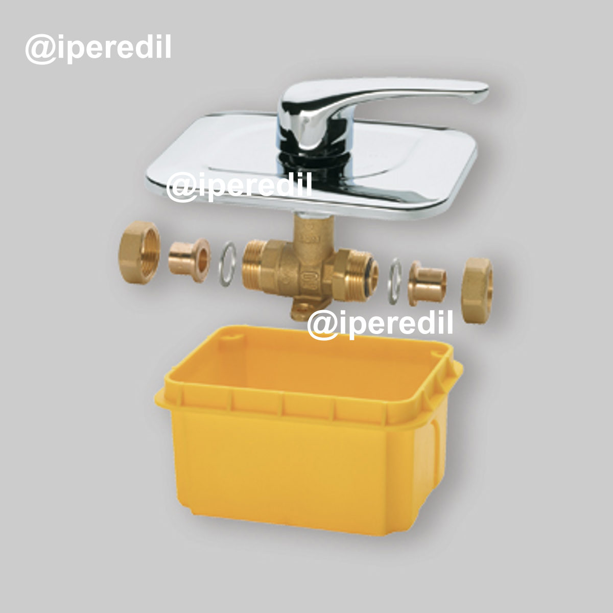 VALVOLA A SFERA DA INCASSO PER GAS "GASLOCK" 3/4" M/M