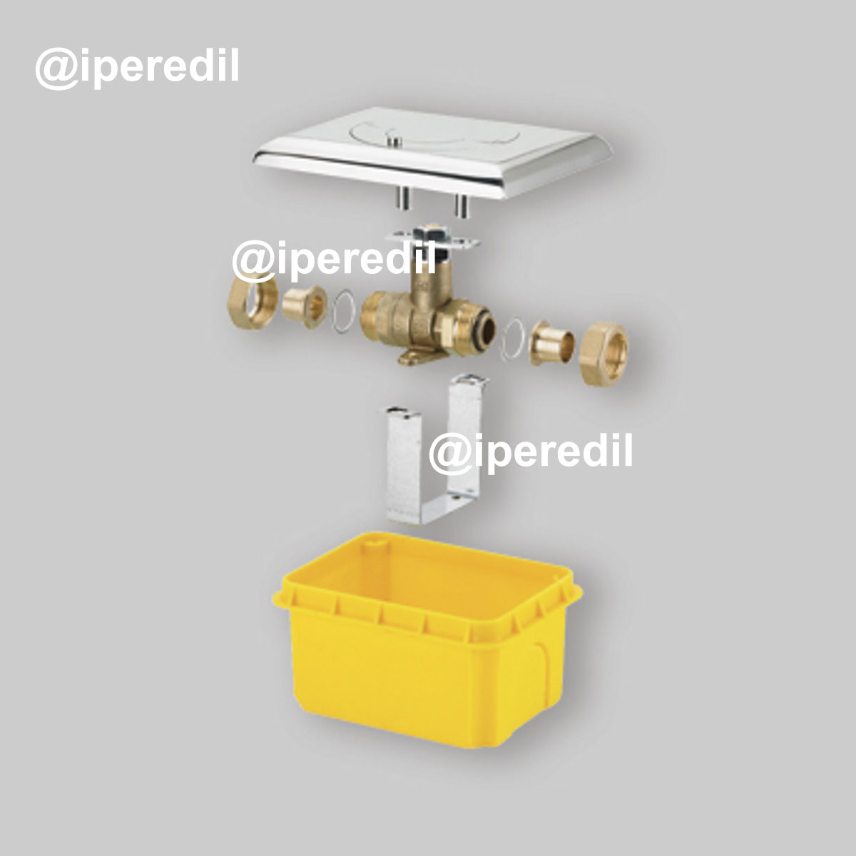 PLACCA DI RICAMBIO PER VALVOLA INCASSO "GASLOCK" Cromato
