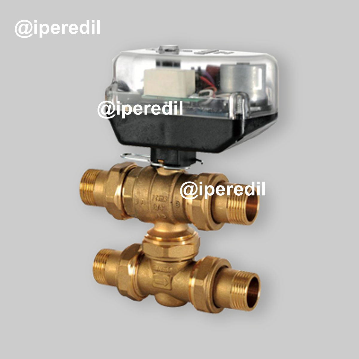 VALVOLA DI ZONA A SFERA MOTORIZZATA 4 VIE CON SERVOCOMANDO E RELE ICMA 3/4" M - 230V