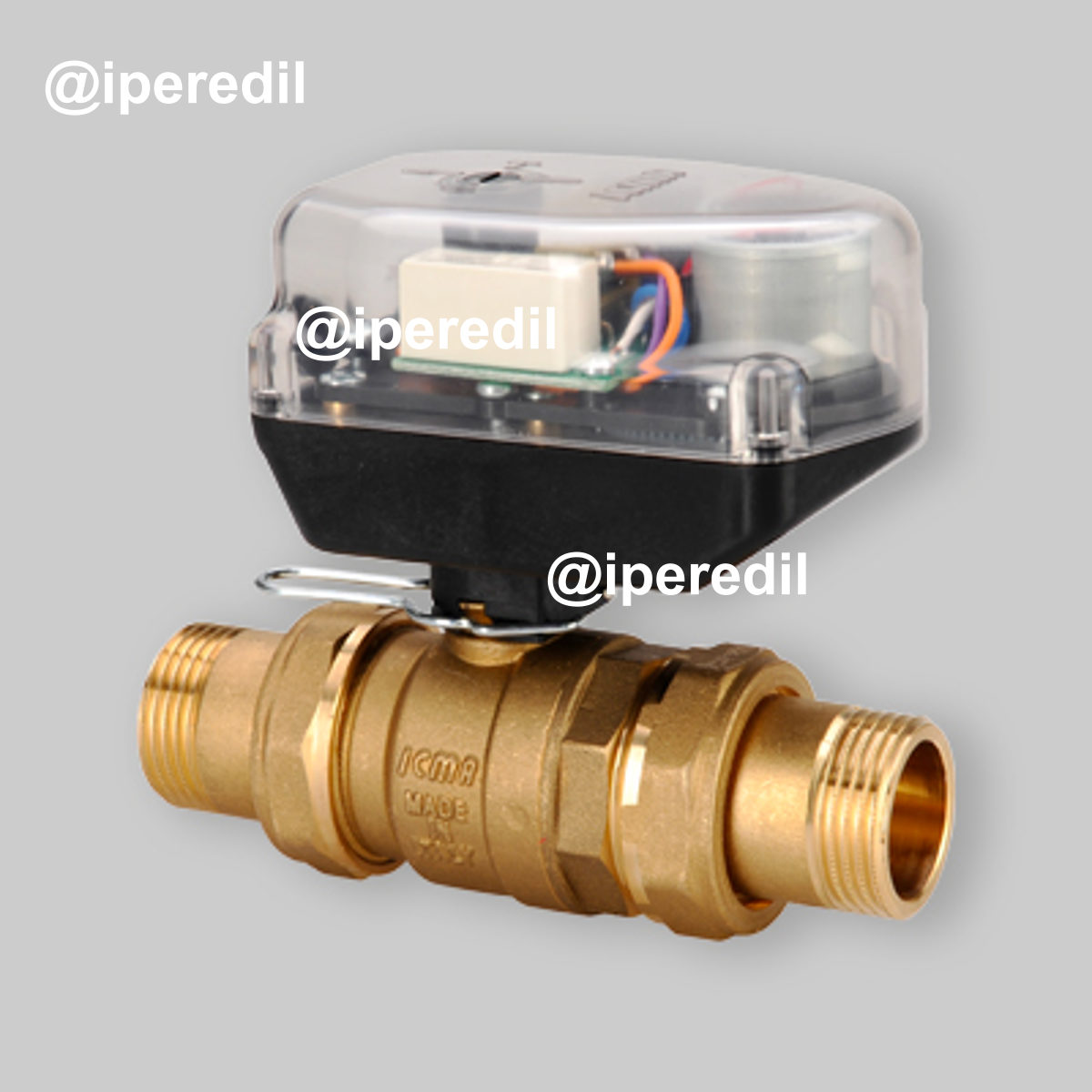 VALVOLA DI ZONA A SFERA MOTORIZZATA 2 VIE CON SERVOCOMANDO E RELE ICMA 3/4" M/M - 230V