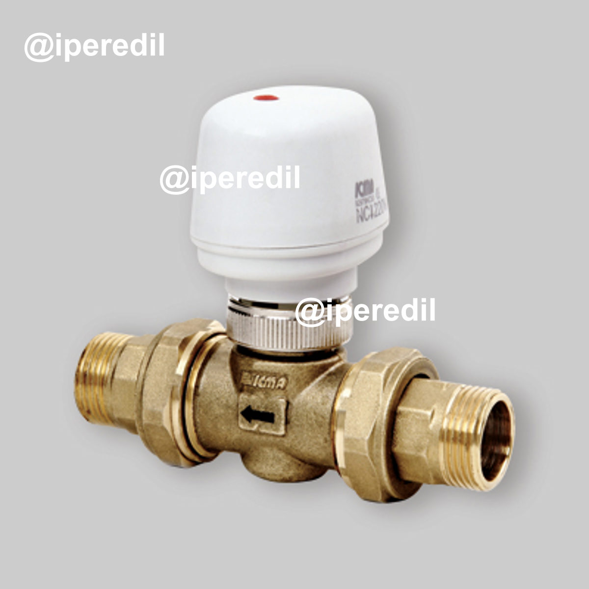 VALVOLA DI ZONA 2 VIE A PISTONE CON ATTUATORE ELETTROTERMICO ICMA 3/4" M - 230V - 20584904