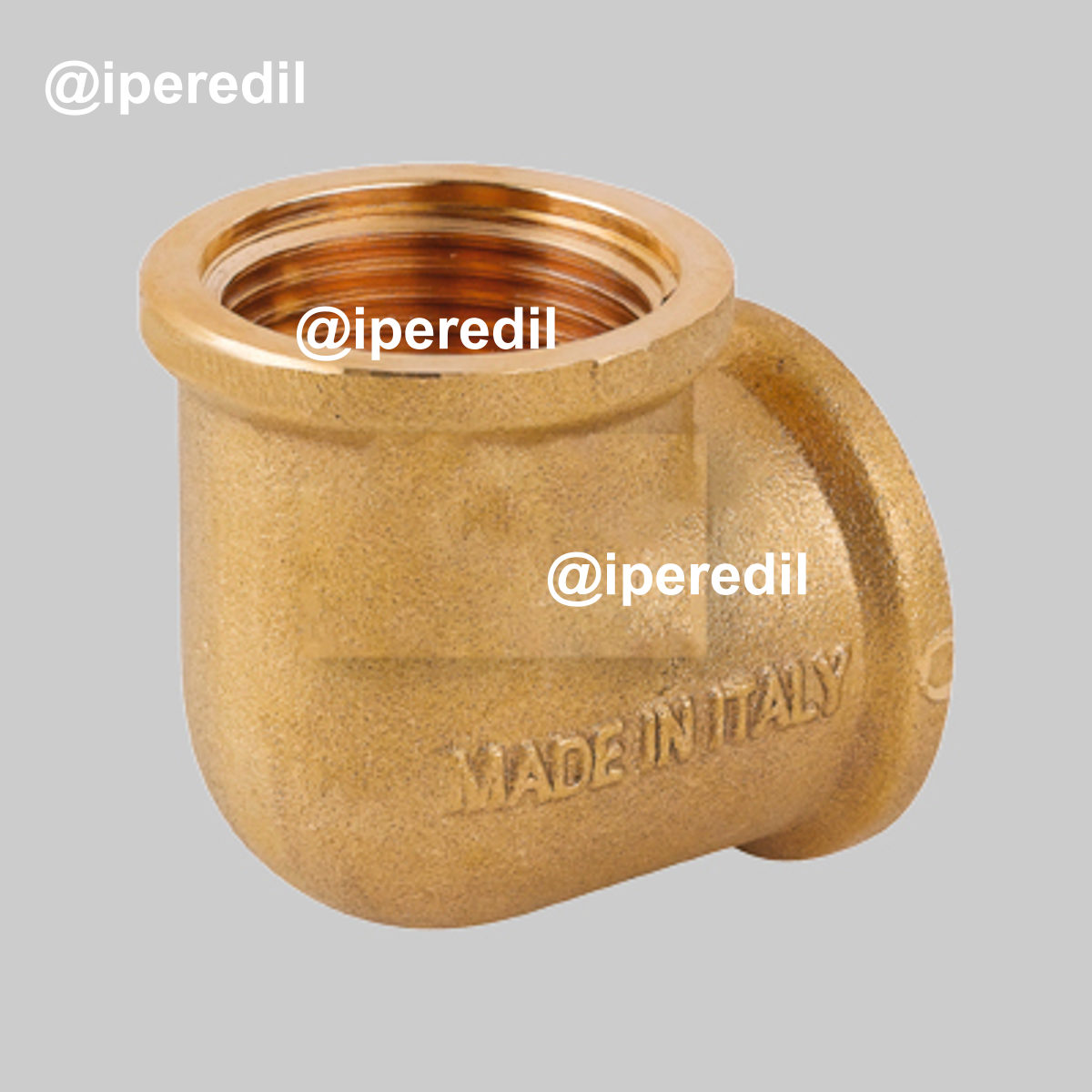 GOMITO FEMMINA/FEMMINA IN OTTONE GIALLO 2"