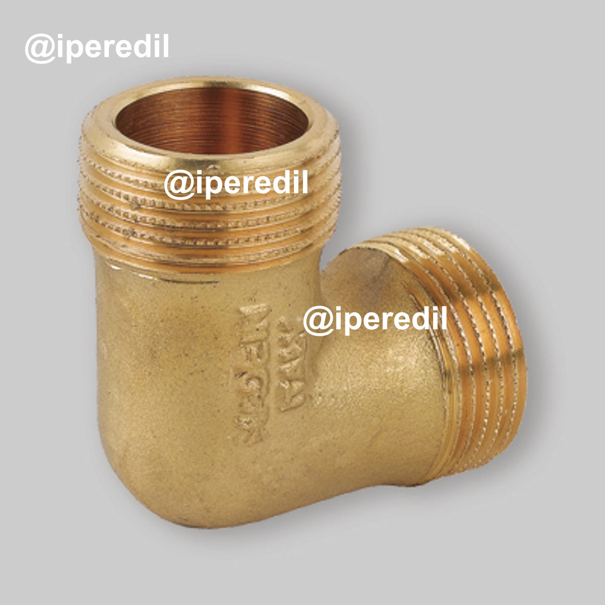 GOMITO MASCHIO/MASCHIO IN OTTONE GIALLO 3/4"