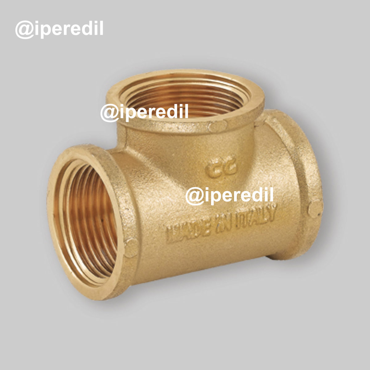 TEE FEMMINA IN OTTONE GIALLO 3/4"