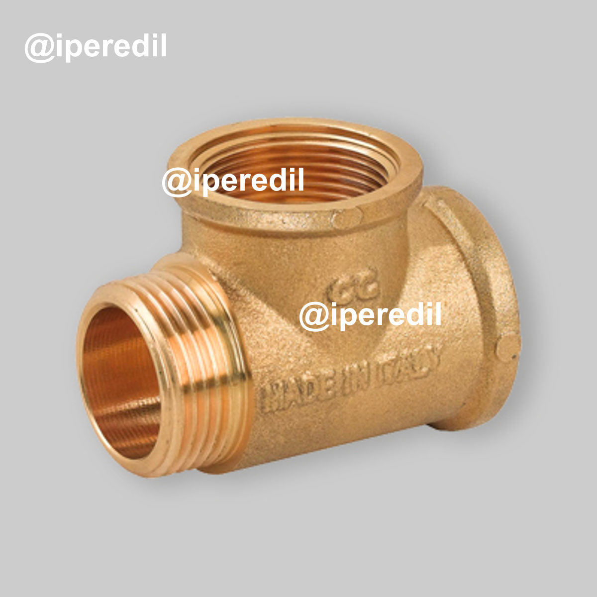 TEE FFM IN OTTONE GIALLO 1/2"