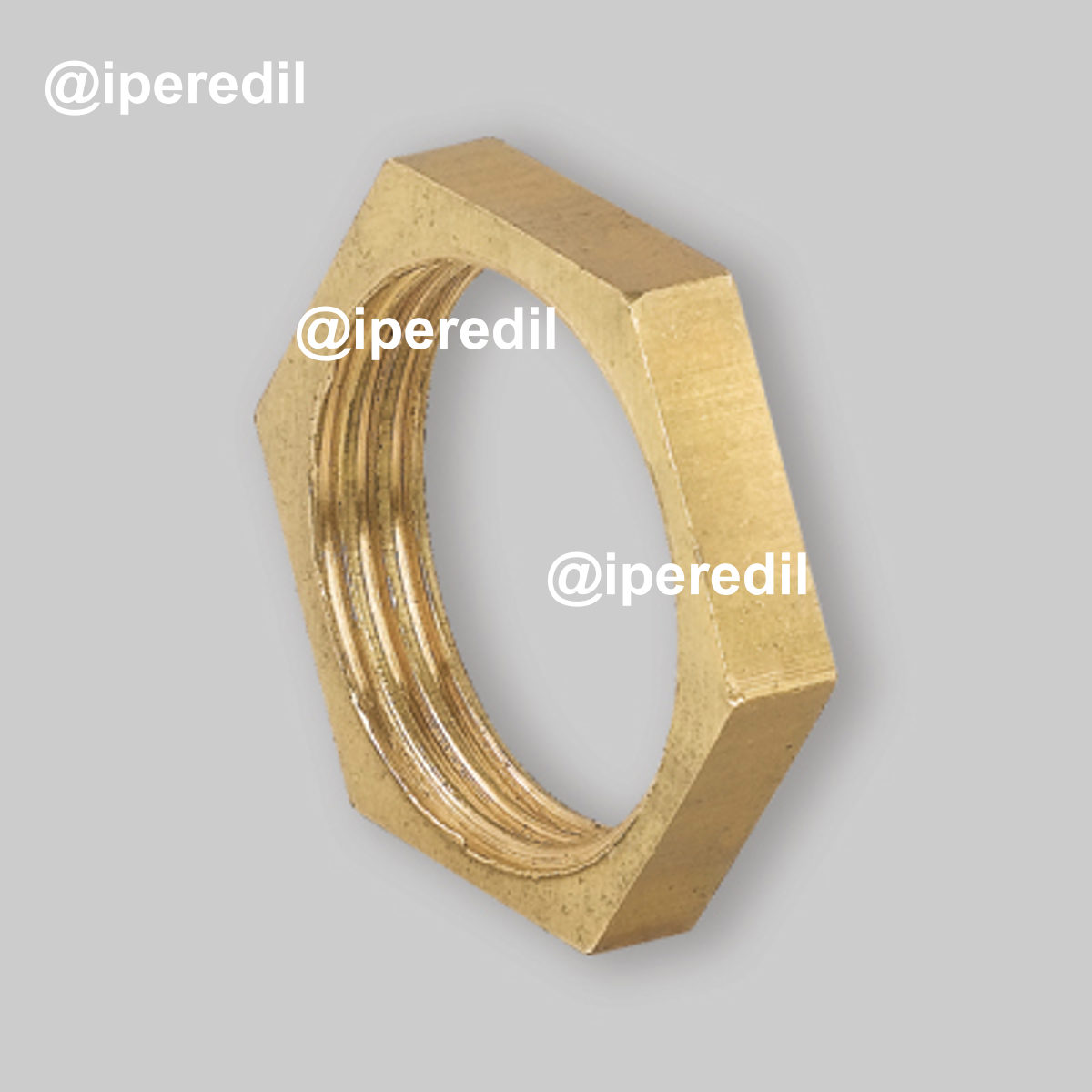 CONTRODADO ESAGONALE SENZA FLANGIA IN OTTONE GIALLO 3/4"