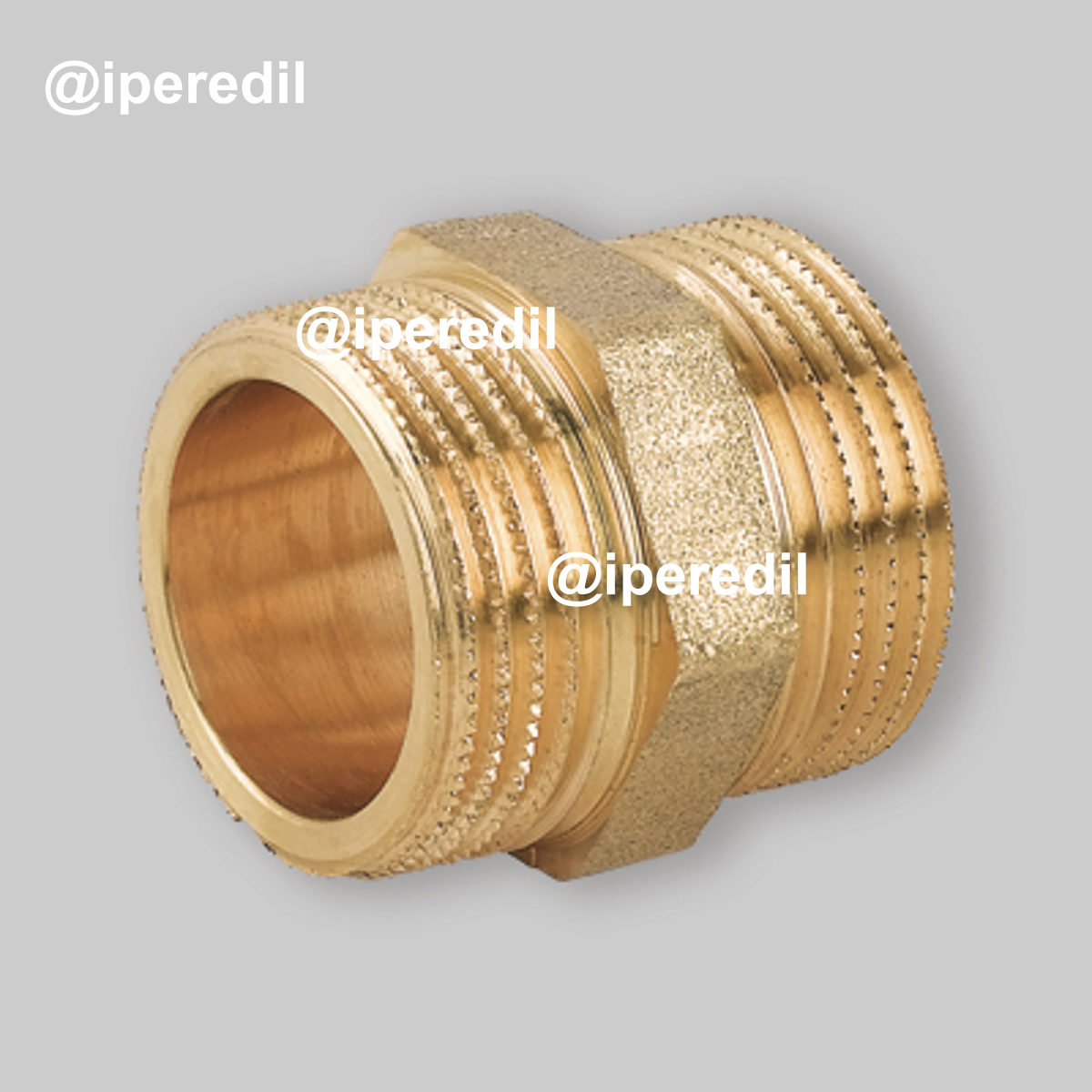 NIPLES DOPPIO MASCHIO/MASCHIO IN OTTONE GIALLO 1/4"