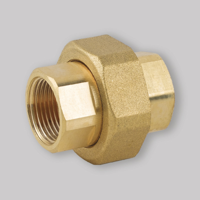 BOCCHETTONE F/F IN OTTONE GIALLO CON O-RING 1"1/2 x 1"1/2