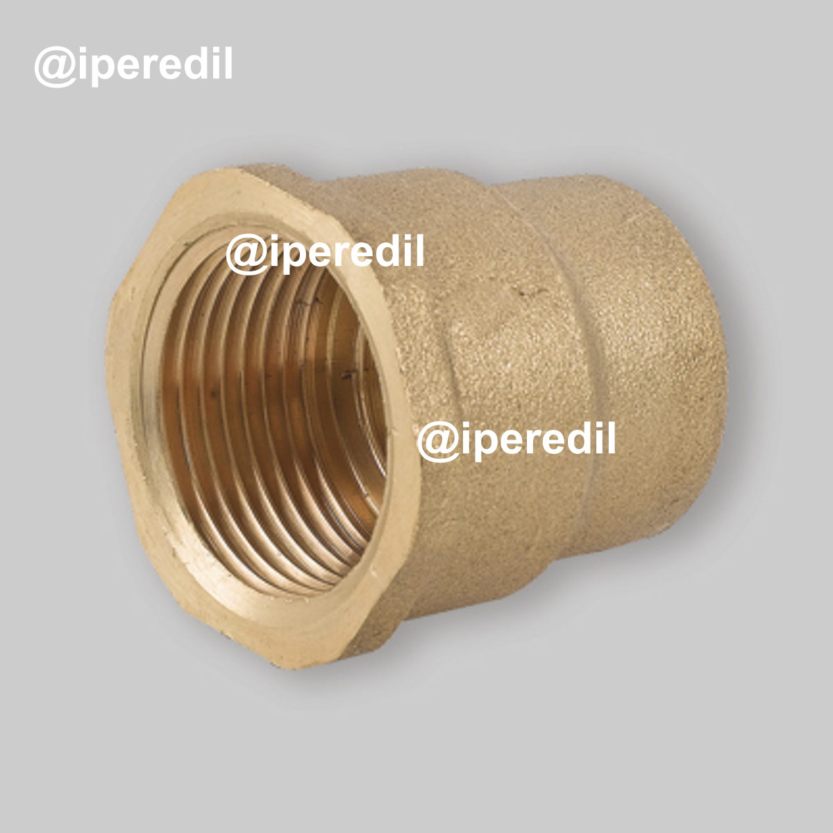 MANICOTTO RIDOTTO FEMMINA/FEMMINA IN OTTONE GIALLO 2" x 1"1/2