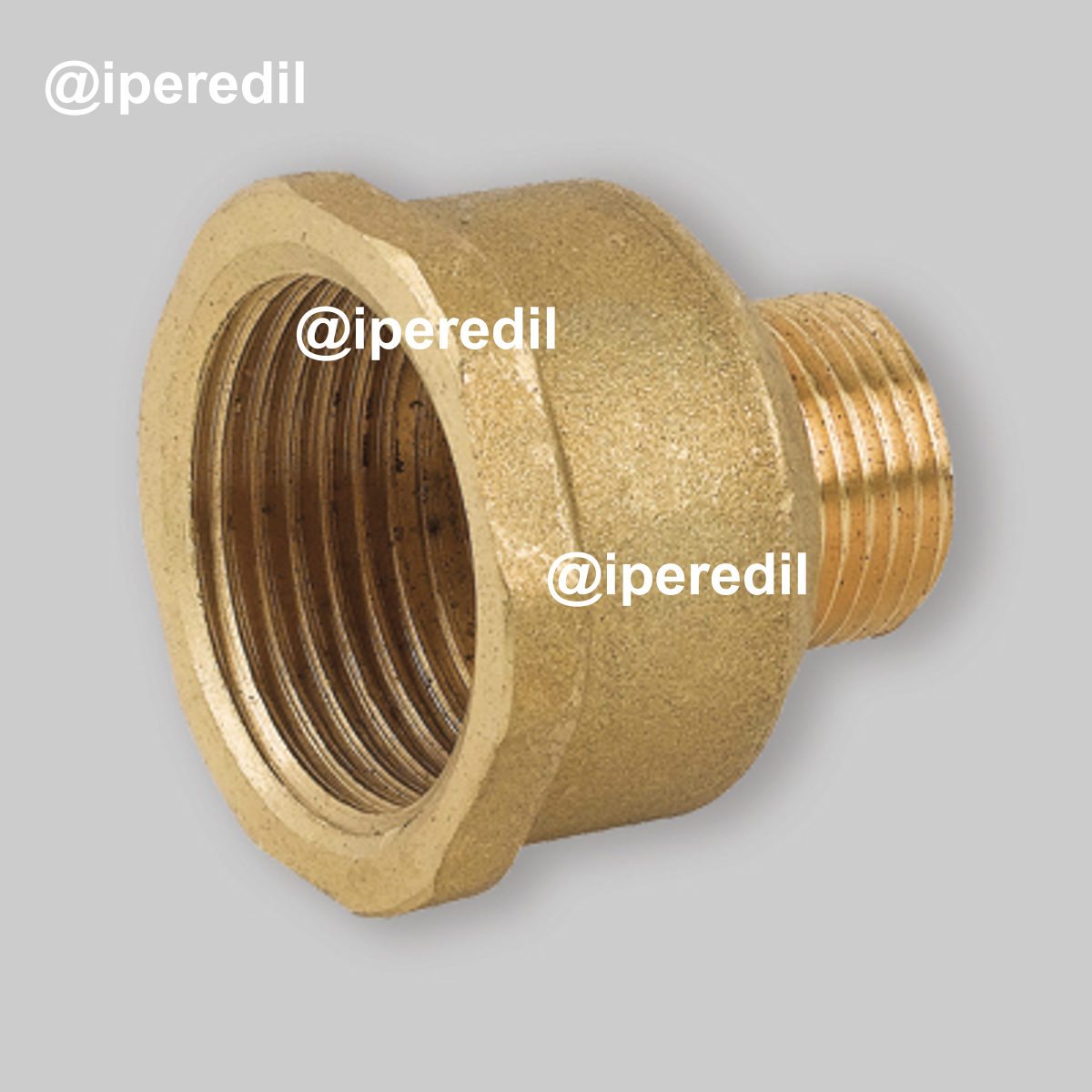 PROLUNGA RIDOTTA FEMMINA/MASCHIO IN OTTONE GIALLO 1"1/4 x 1"