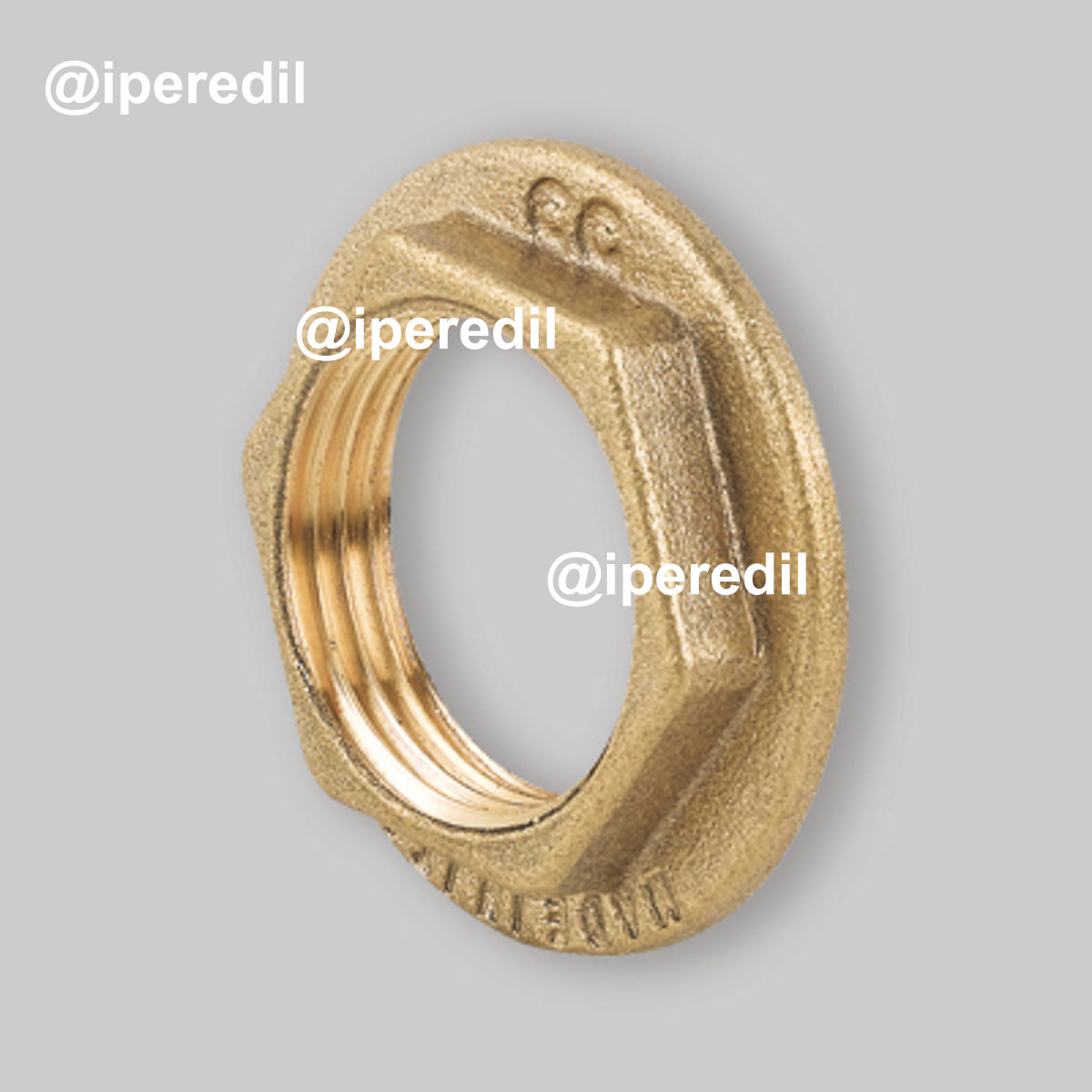 CONTRODADO ESAGONALE CON FLANGIA IN OTTONE GIALLO 1/2"