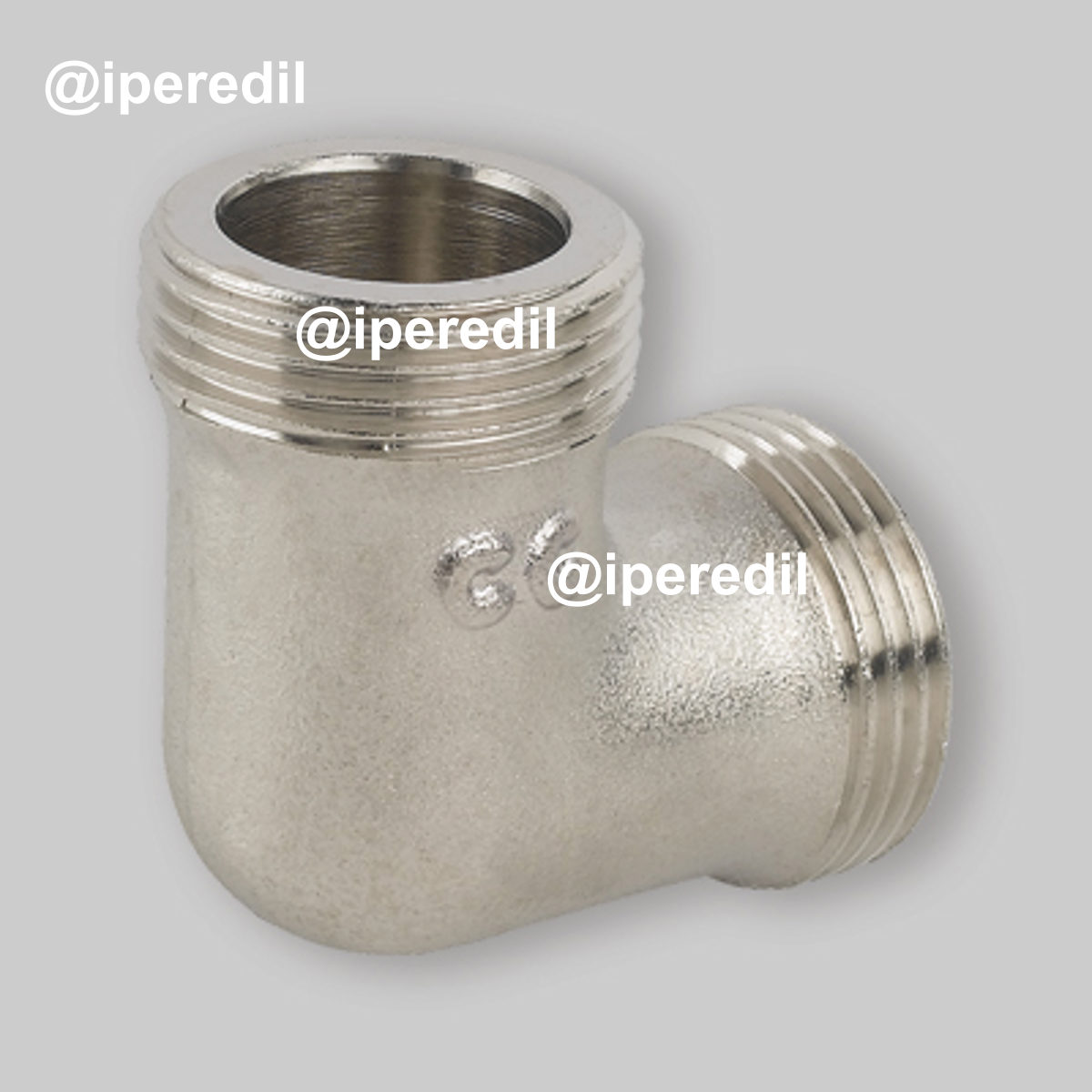 GOMITO MASCHIO/MASCHIO IN OTTONE NICHELATO 3/4" x 3/4"