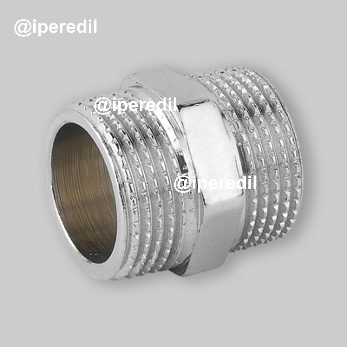 NIPLES DOPPIO MASCHIO/MASCHIO IN OTTONE CROMATO 3/4" - 20595006