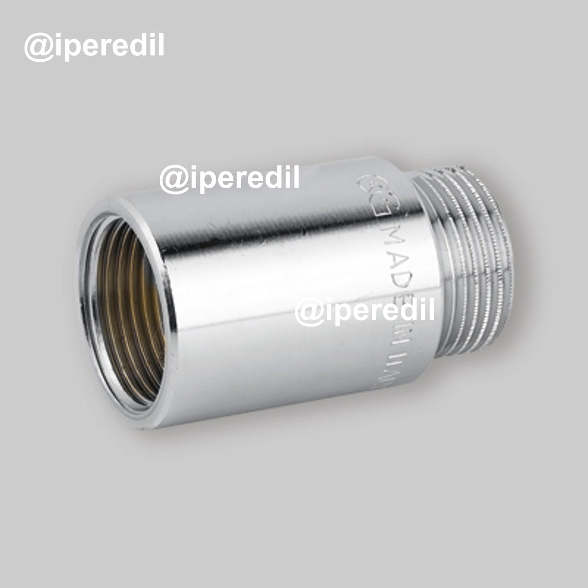 PROLUNGA MASCHIO/FEMMINA IN OTTONE CROMATO 1/2" x L.60 mm