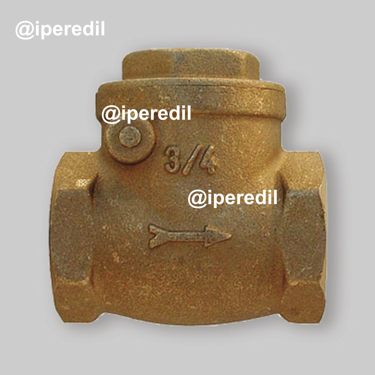 VALVOLA A CLAPET "FULL" FEMMINA/FEMMINA CON OTTURATORE IN OTTONE E GUARNZIONE 3" DN80 - PN8