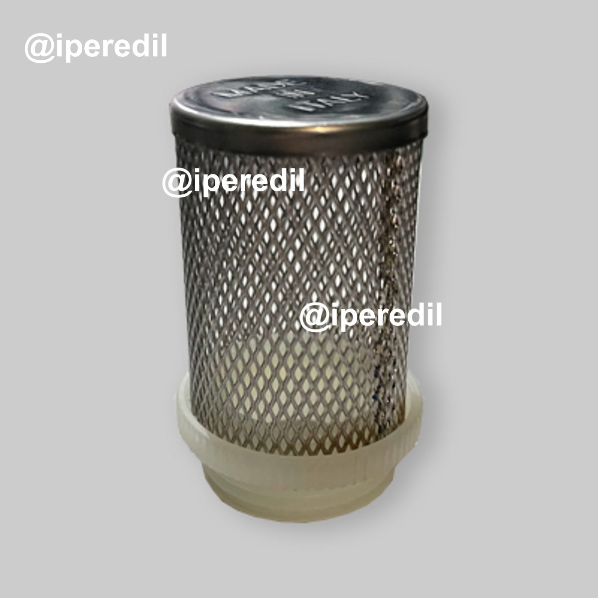 FILTRO IN ACCIAIO INOX CON RACCORDO MASCHIO IN NYLON PER VALVOLA DI RITEGNO 1"