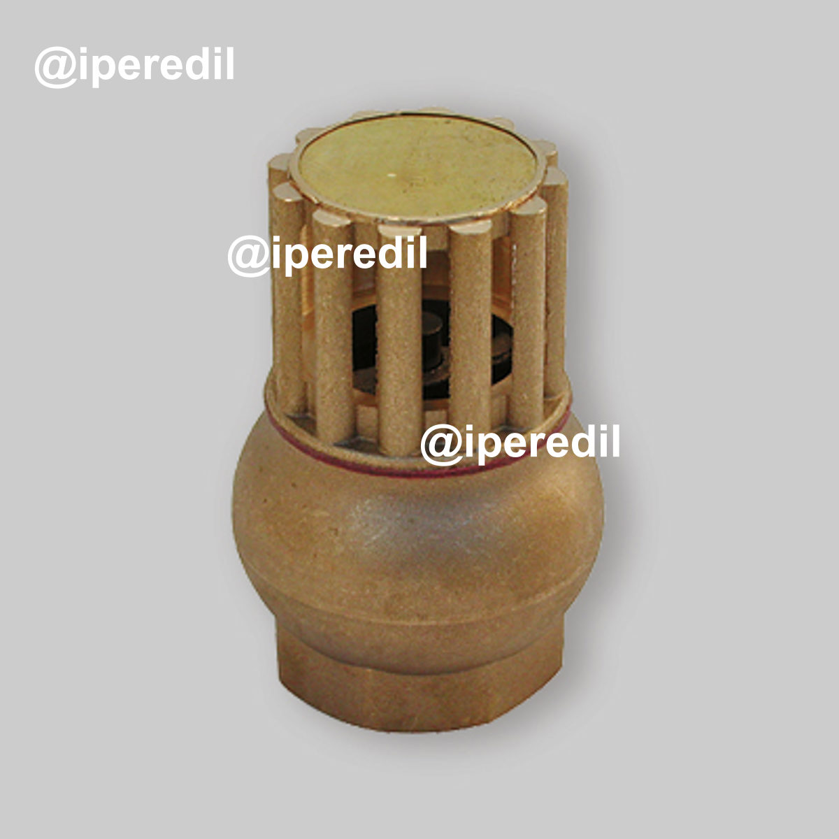 VALVOLA DI FONDO OTTONE FEMMINA CON SUCCHIERUOLA E TENUTA IN GOMMA 1/2"