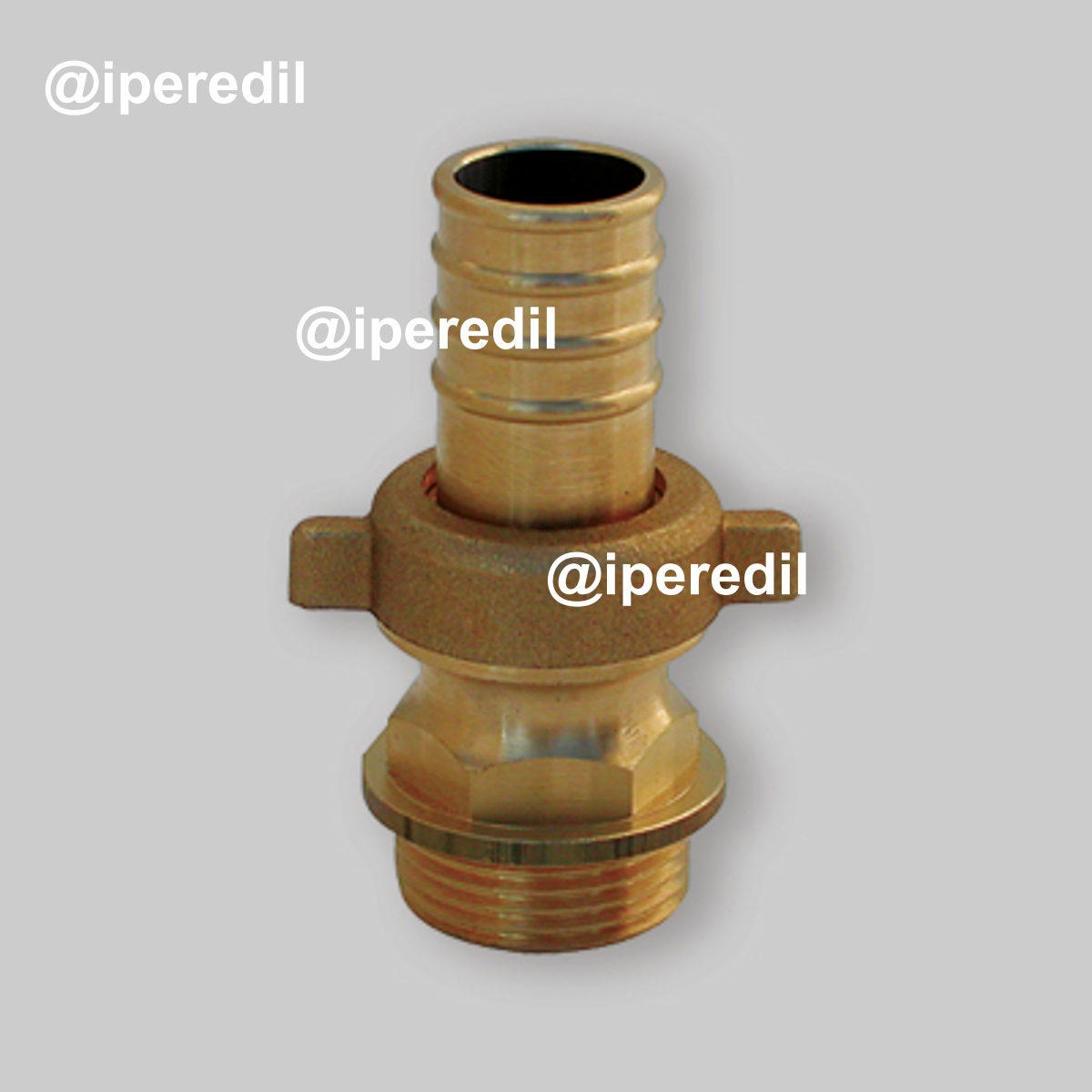 RACCORDO PORTAGOMMA 3 PEZZI PER POMPA IN OTTONE GIALLO "EXCELSIOR" 1"1/4 M x Ø35 mm - 20598508