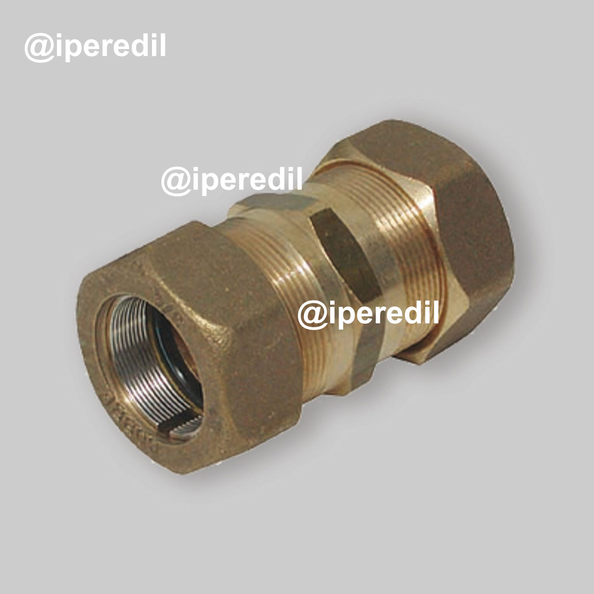 RACCORDO A COMPRESSIONE DOPPIO "IRONFIT" PER TUBI DI ACCIAIO TIEMME 1/2"