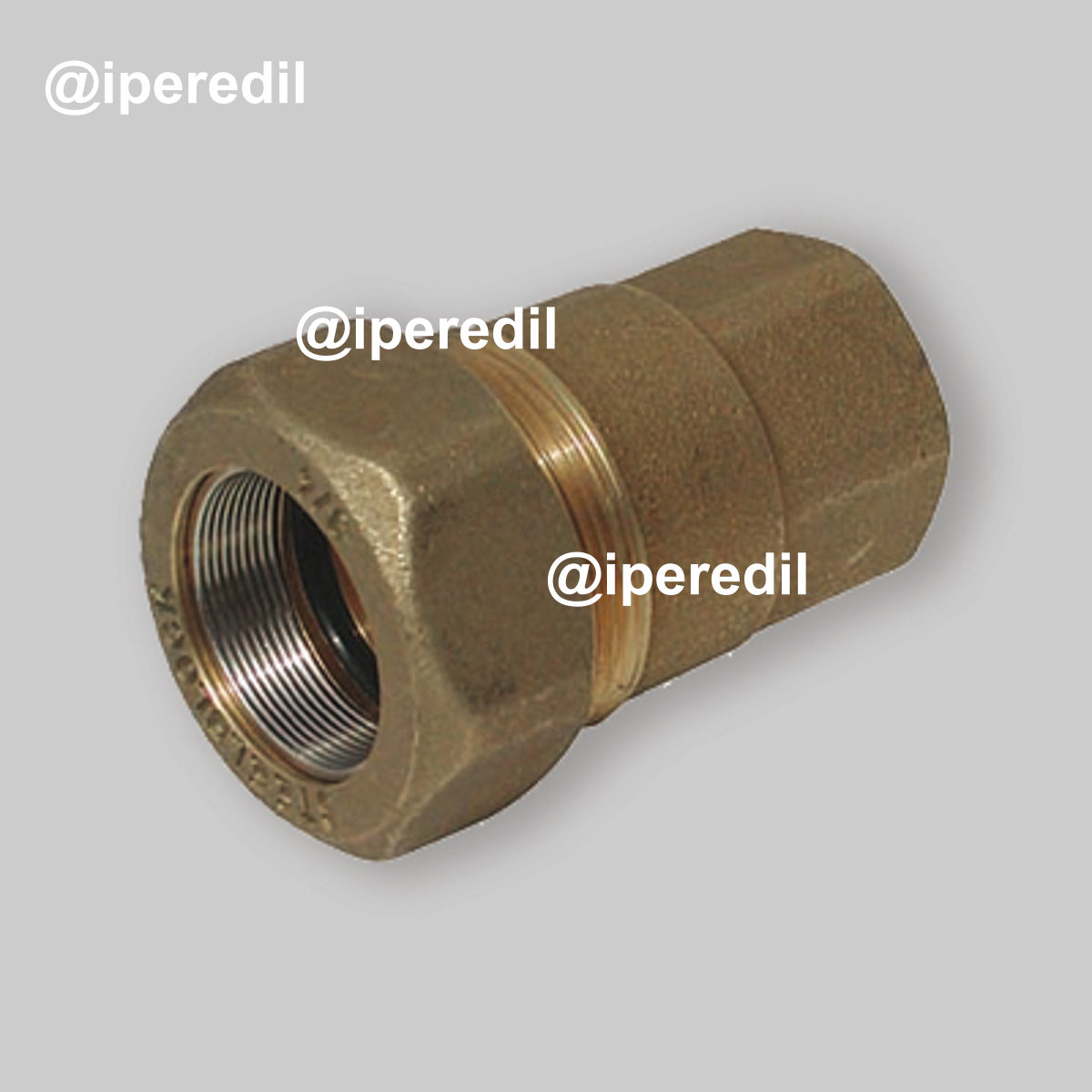 RACCORDO A COMPRESSIONE DIRITTO FEMMINA "IRONFIT" PER TUBI DI ACCIAIO TIEMME 1/2"