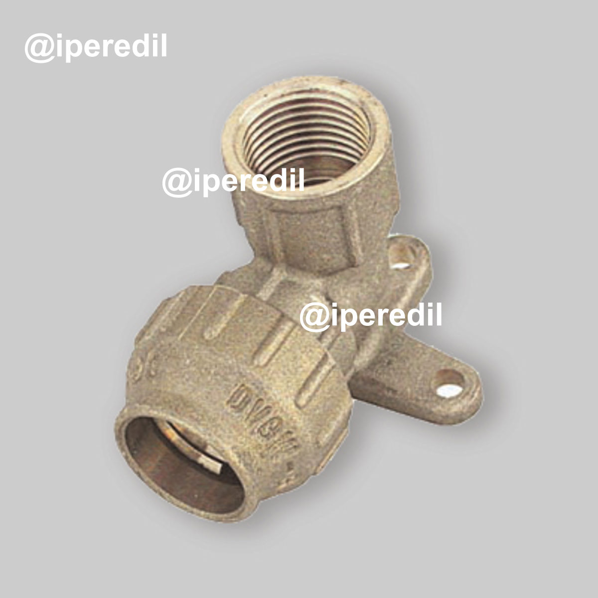 GOMITO FEMMINA FLANGIATO A COMPRESSIONE PER TUBO POLIETILENE PN25 TIEMME 1/2" x Ø20 mm