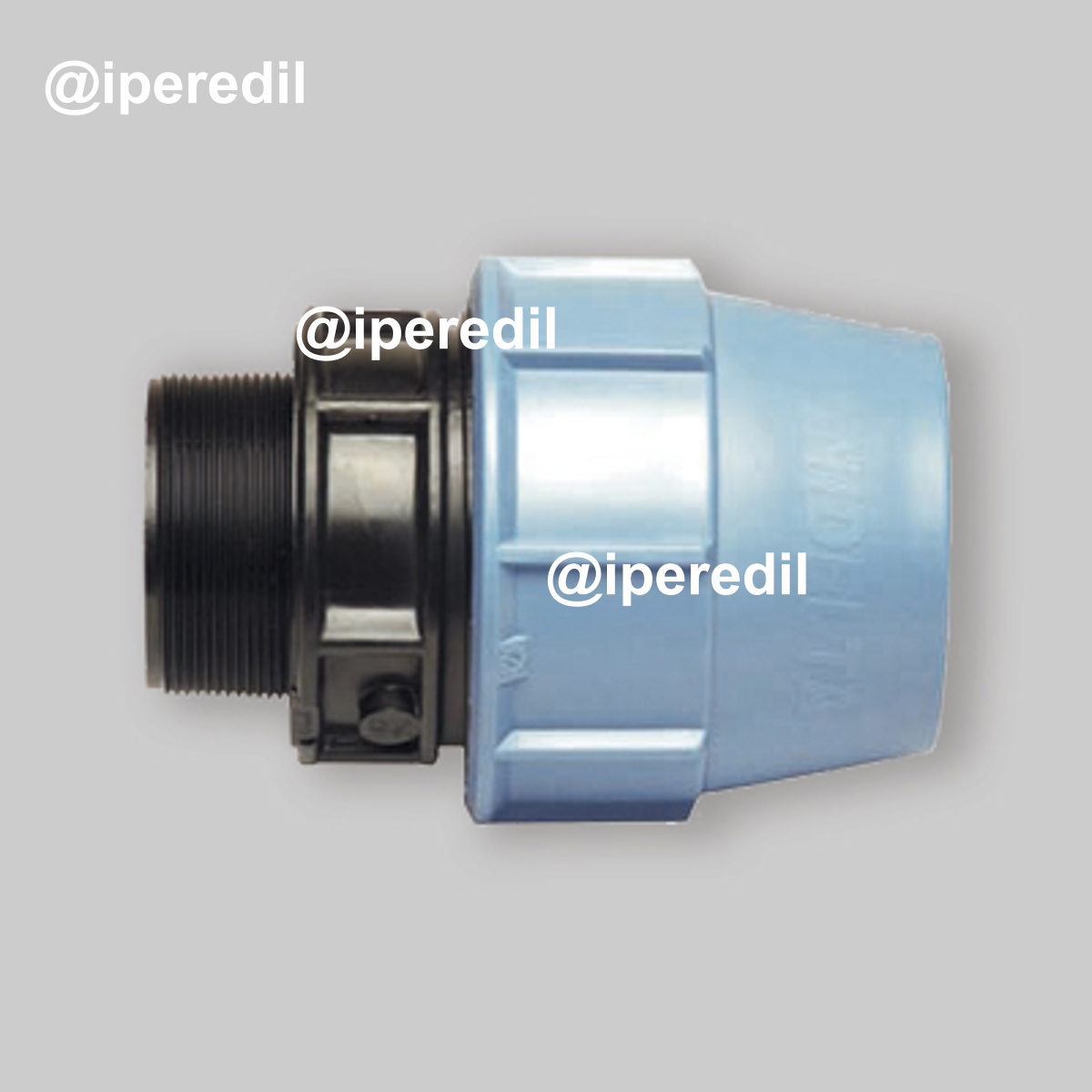 RACCORDO DIRITTO MASCHIO A COMPRESSIONE PER TUBO POLIETILENE UNIDELTA Ø50 x 1"M - PN16