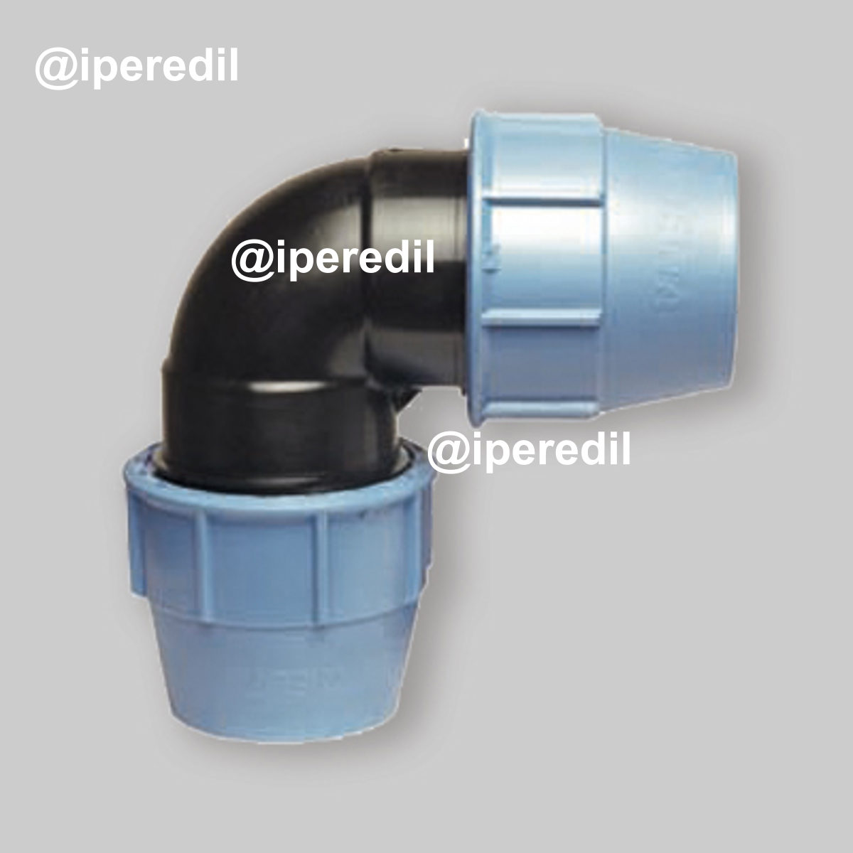 GOMITO DOPPIO A COMPRESSIONE PER TUO POLIETILENE UNIDELTA Ø90x90 - PN16