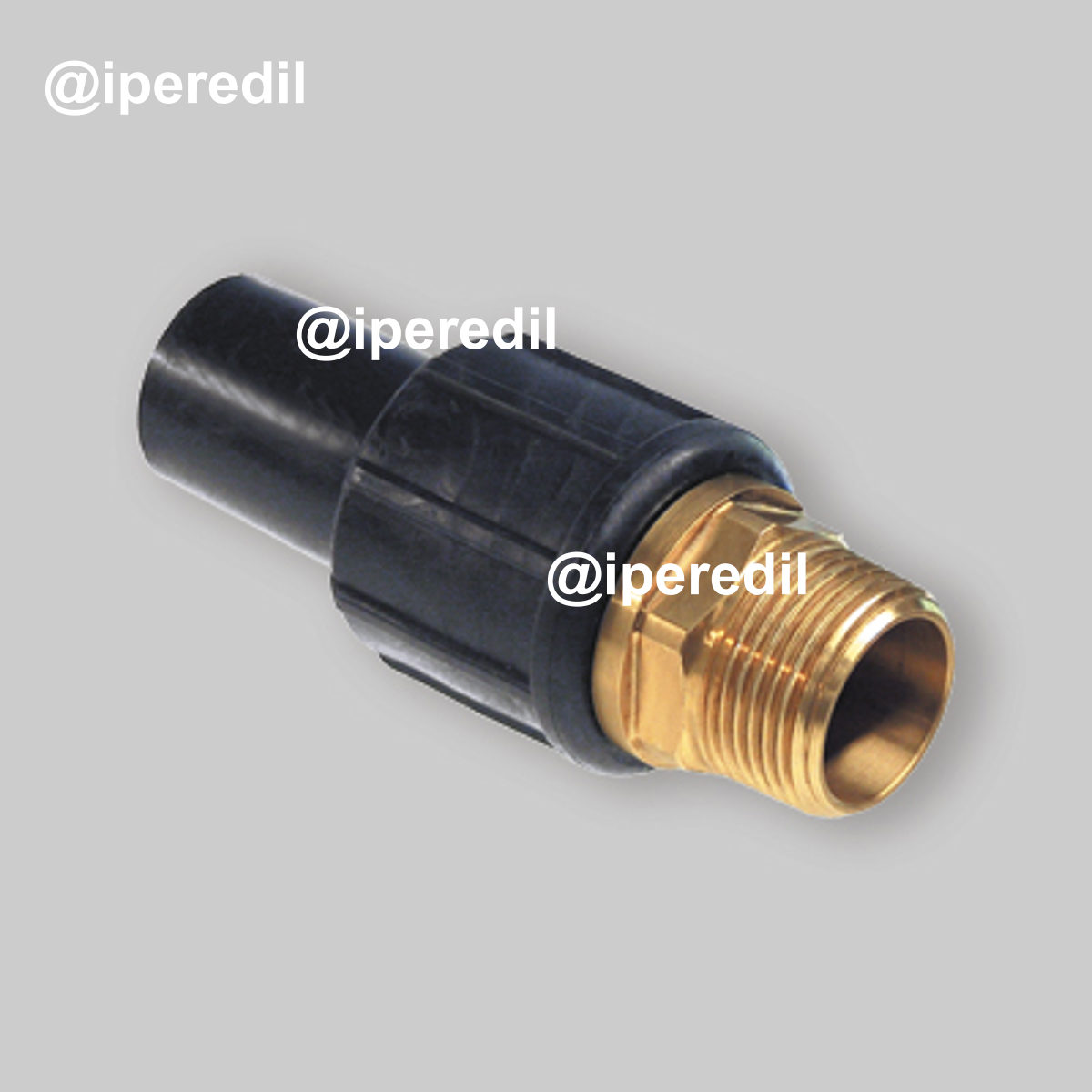 GIUNTO DI TRANSIZIONE OTTONE-PE FILETTATO MASCHIO PER ACQUA E GAS UNIDELTA Ø25 x 3/4"M