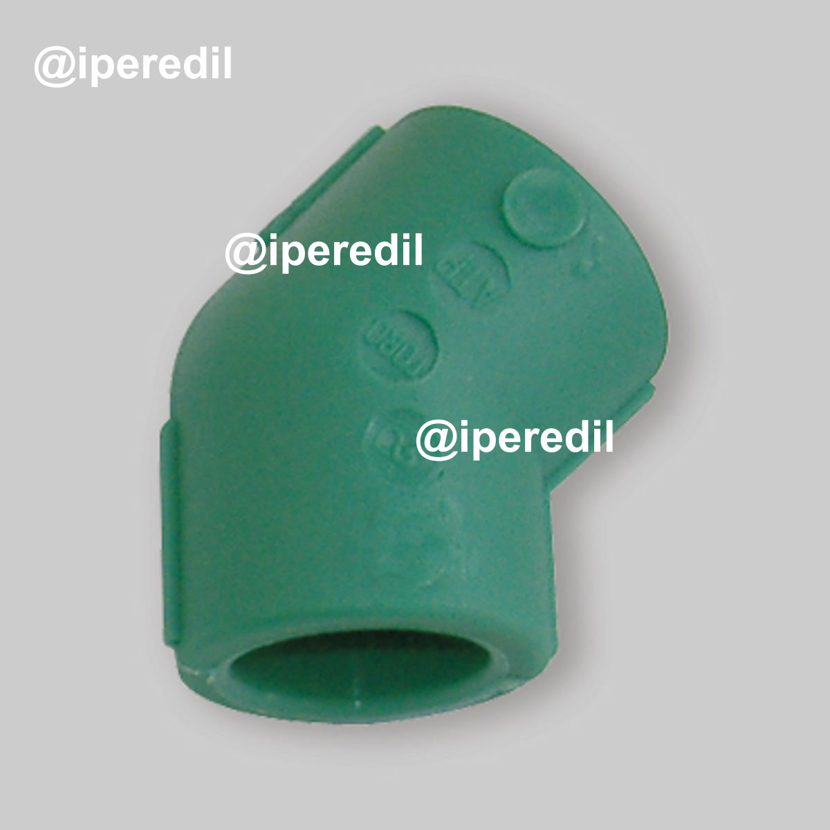 GOMITO A 45° FEMMINA/FEMMINA IN PPR VERDE PN25 Ø20x20 mm