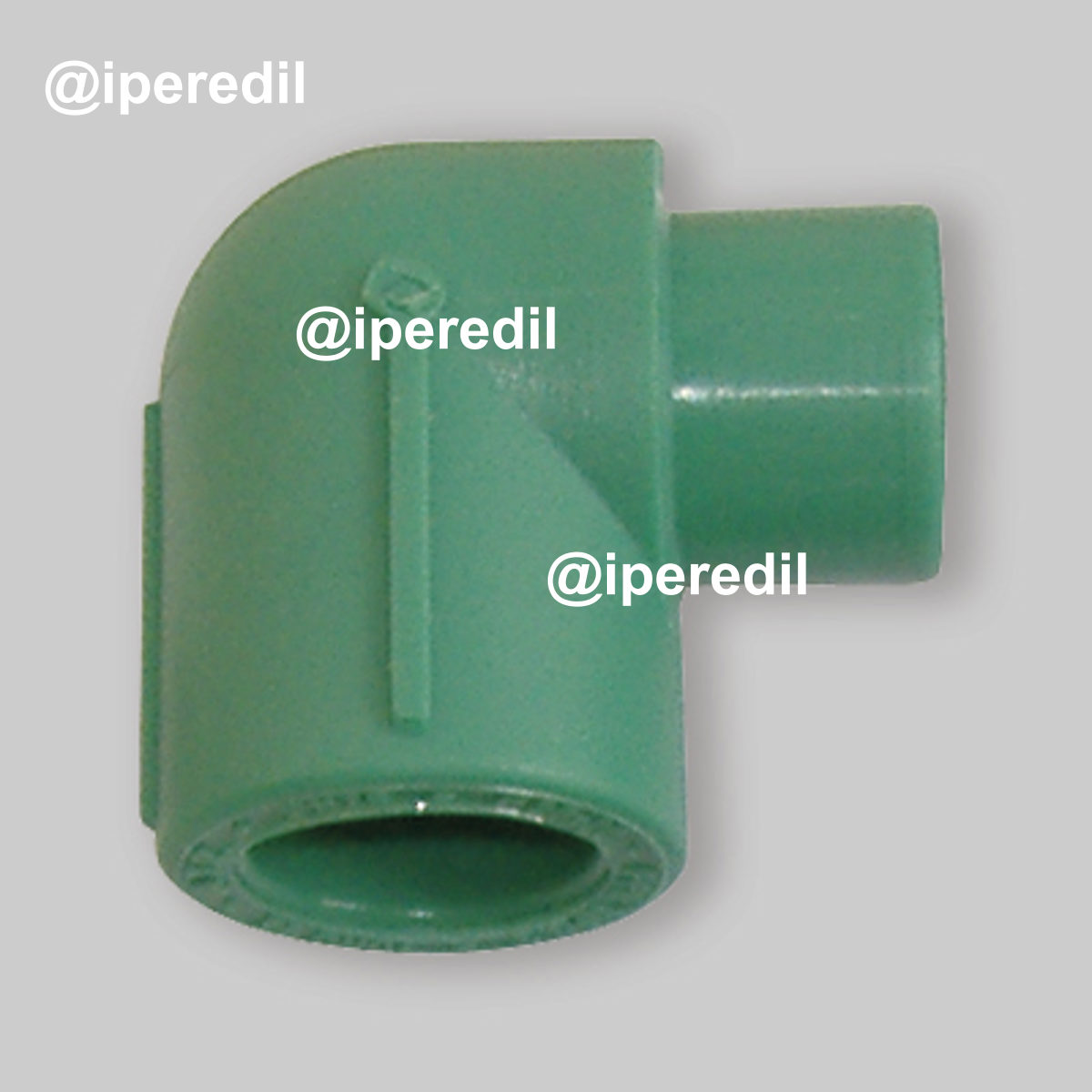 GOMITO A 90° MASCHIO/FEMMINA IN PPR VERDE PN25 Ø20x20 mm