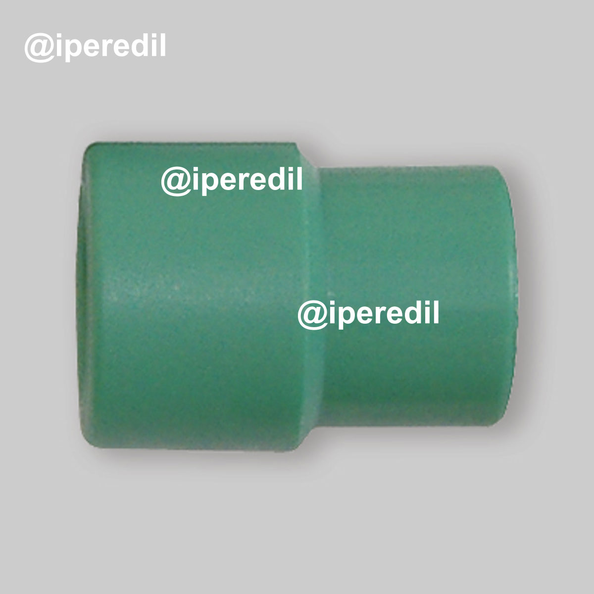 MANICOTTO DIRITTO RIDOTTO MASCHIO/FEMMINA IN PPR VERDE PN25 Ø50 M x 40 F