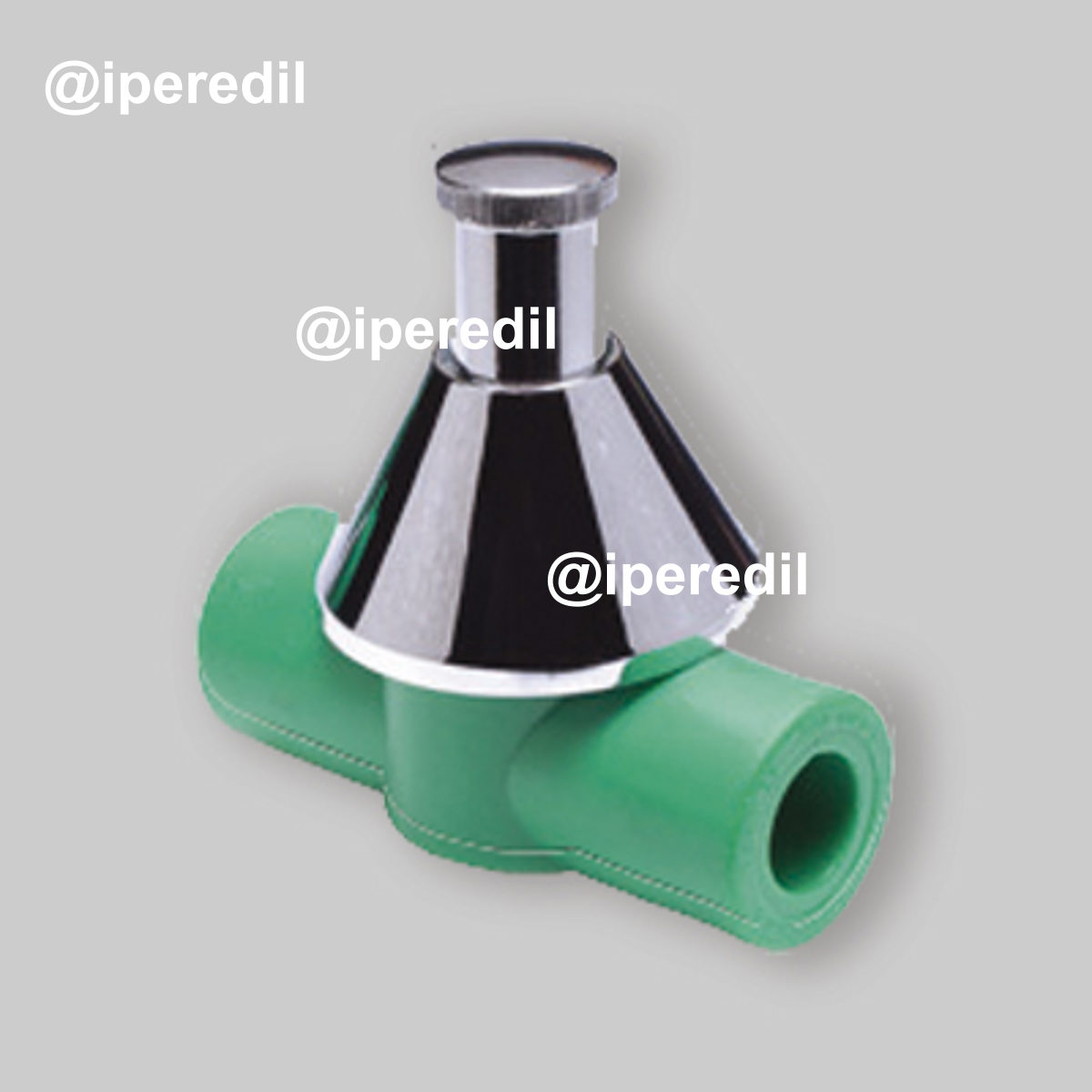 RUBINETTO A SFERA IN PPR Ø25 + Rosone e Cappuccio