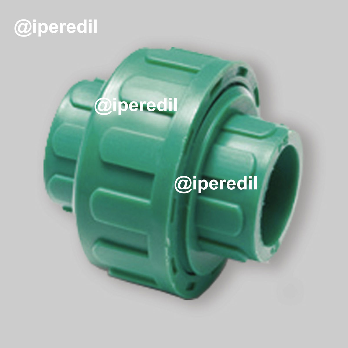 RACCORDO A TRE PEZZI PN10 IN PPR VERDE Ø32x32 mm