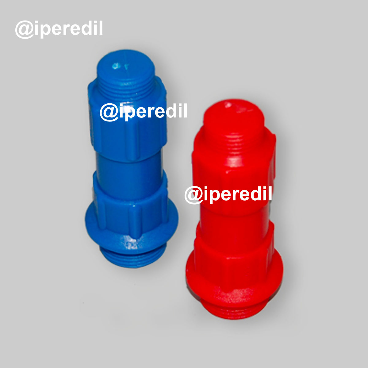 TAPPO PROVA IMPIANTI DOPPIO 3/4" x 1/2" Rosso