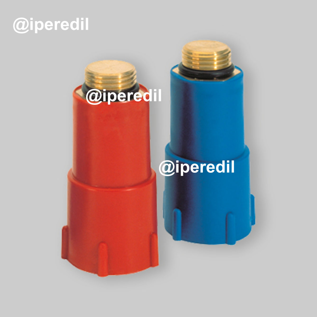 TAPPO PROVA IMPIANTI CON FILETTATURA IN OTTONE 1/2" Rosso
