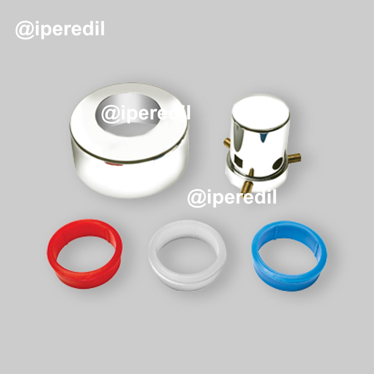 CAPPUCCIO UNIVERSALE PER RUBINETTI E VALVOLE A SFERA AD INCASSO Rosso - Trasparente - Blu