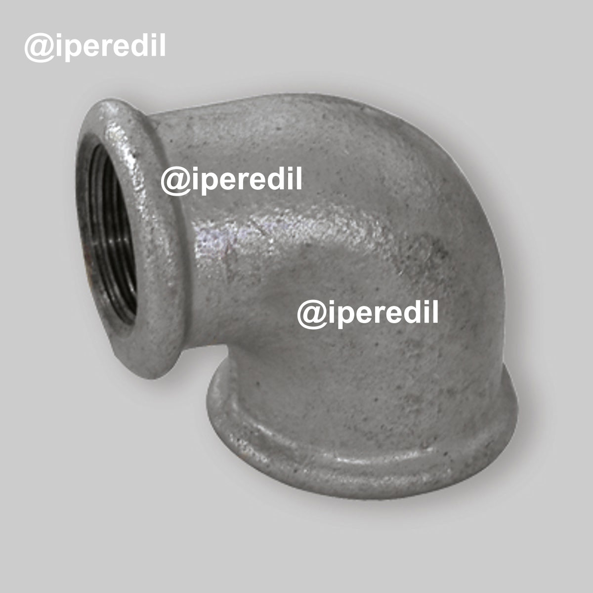 GOMITO 90° RIDOTTO FEMMINA/FEMMINA IN GHISA ZINCATA 1"1/2 x 1"