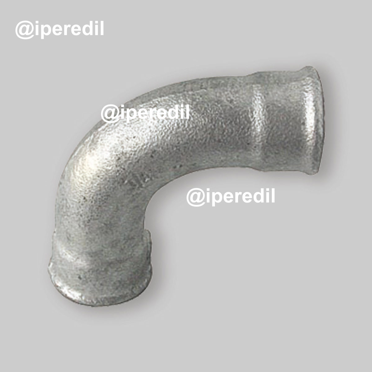 CURVA A 90° FEMMINA/FEMMINA IN GHISA ZINCATA 1/2"