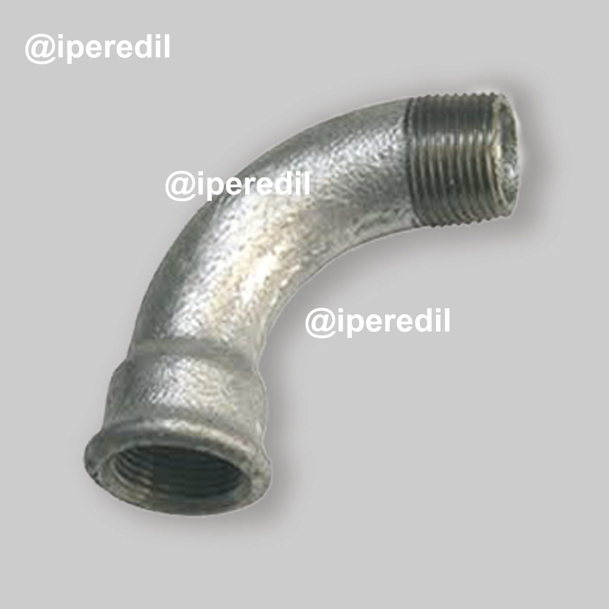 CURVA A 90° MASCHIO/FEMMINA IN GHISA ZINCATA 2"