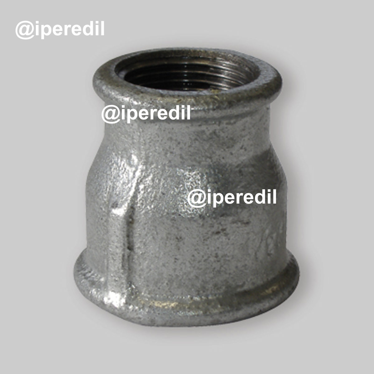 MANICOTTO FEMMINA/FEMMINA RIDOTTO IN GHISA ZINCATA 1"1/2 x 1"1/4