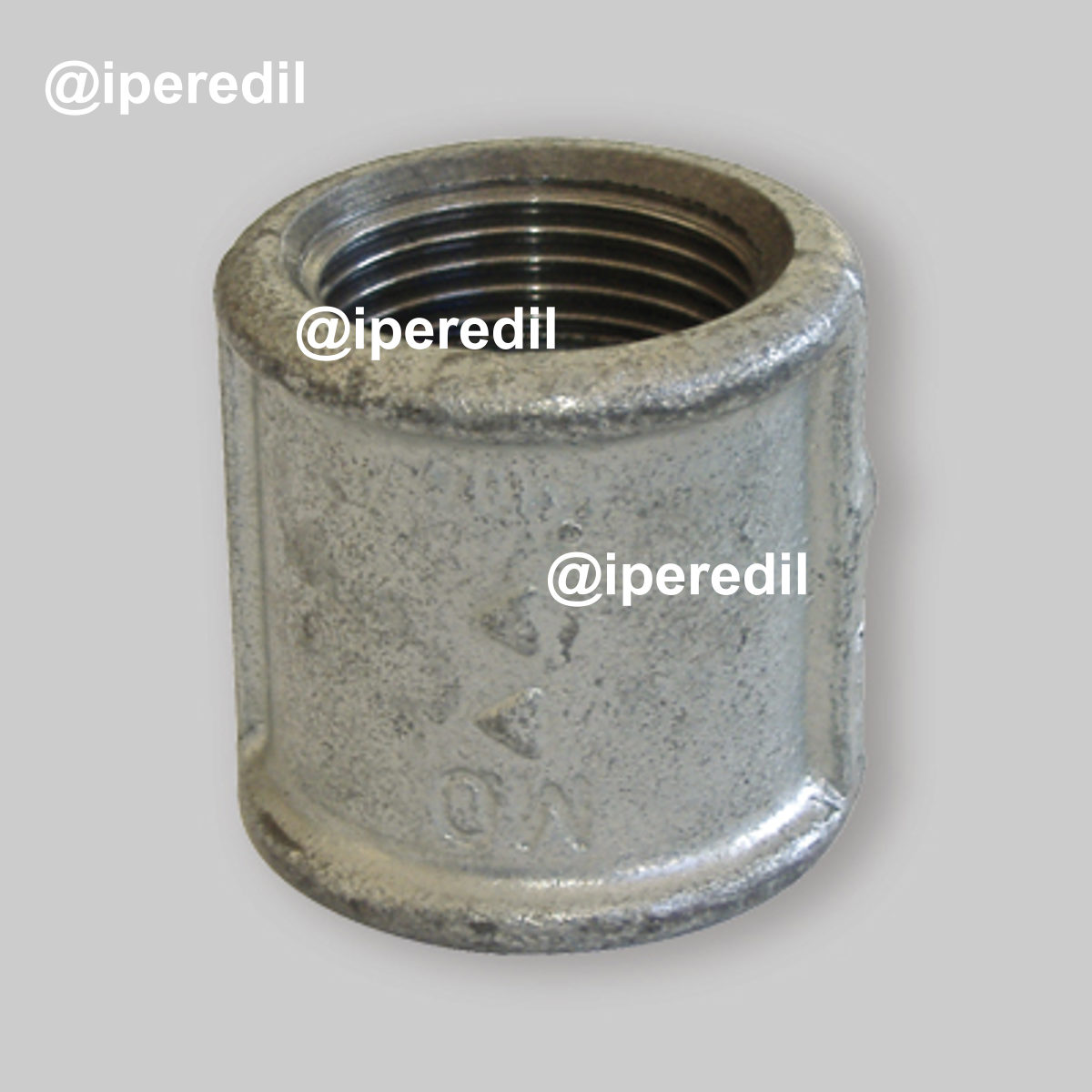 MANICOTTO FEMMINA/FEMMINA IN GHISA ZINCATA 3/4"