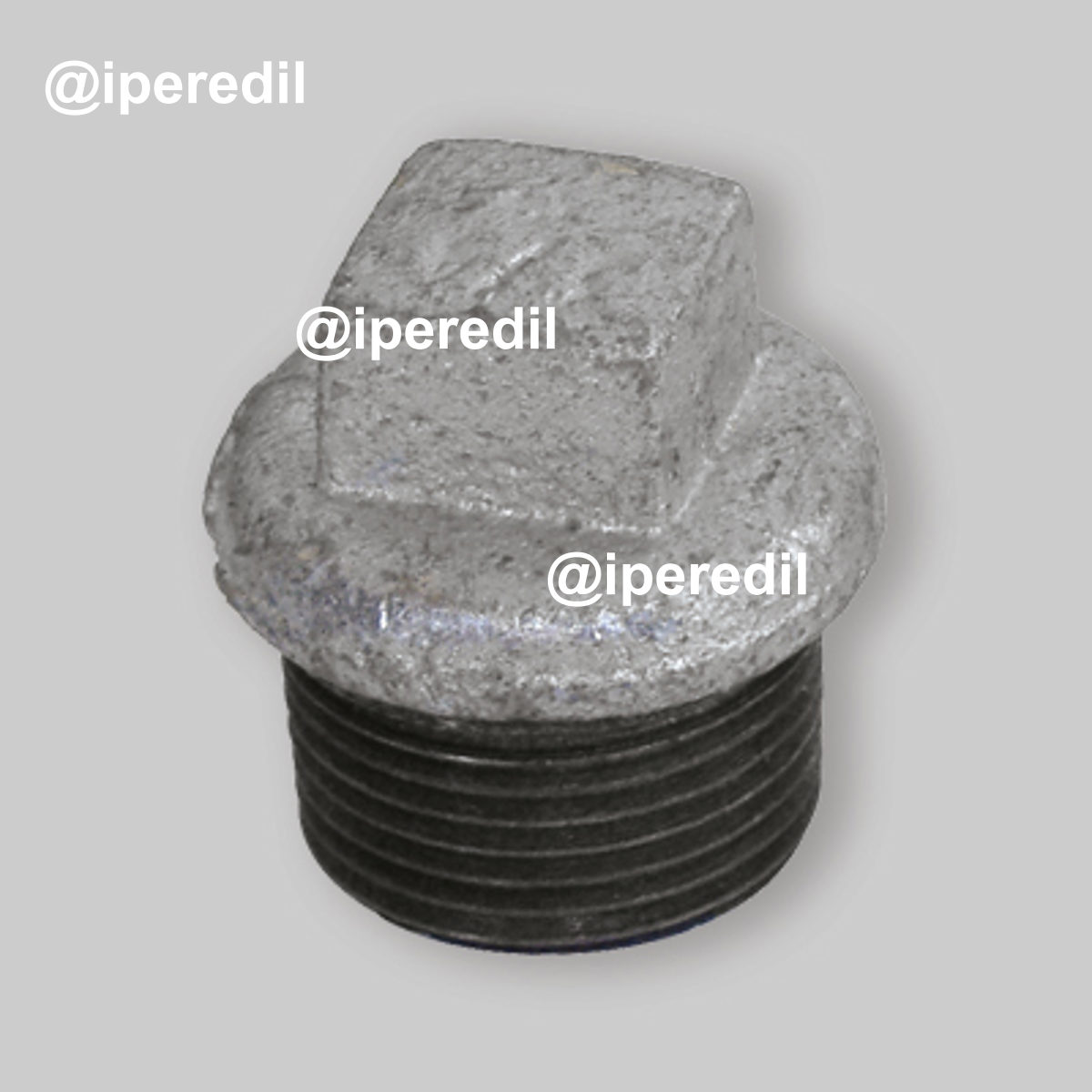 TAPPO MASCHIO IN GHISA ZINCATA 2"1/2