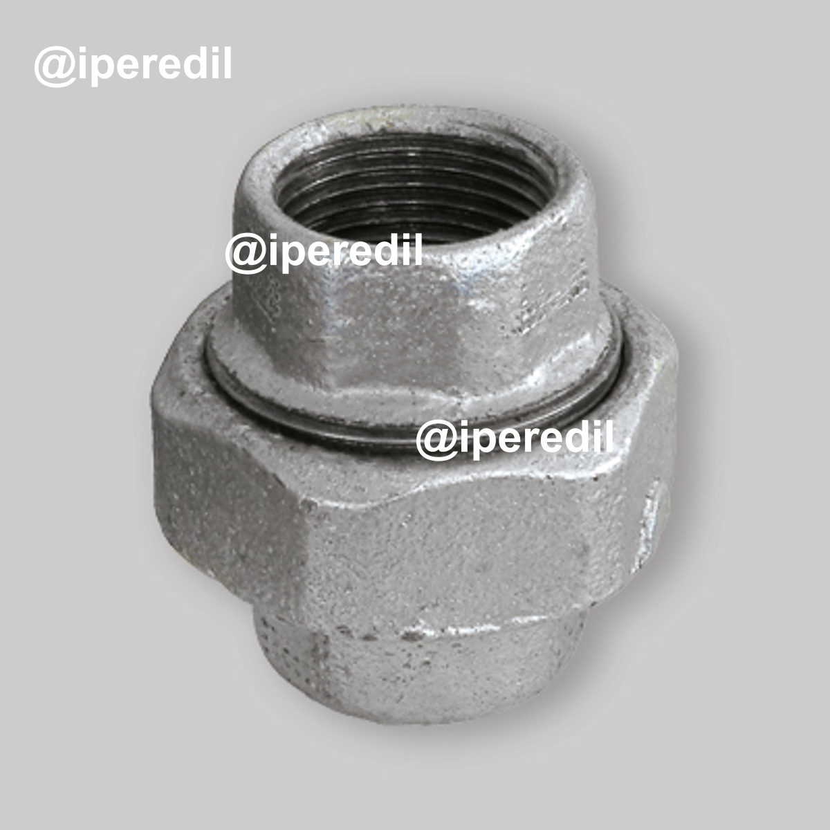 BOCCHETTONE CONICO FEMMINA/FEMMINA IN GHISA ZINCATA 1"1/4