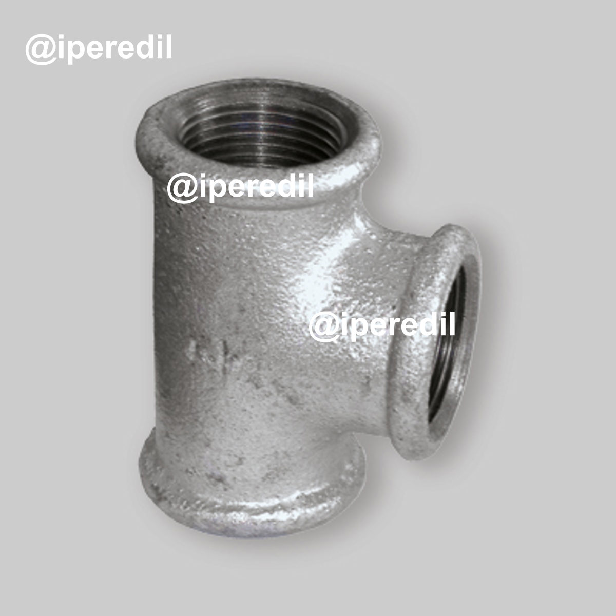 TEE FEMMINA IN GHISA ZINCATA 3/4"