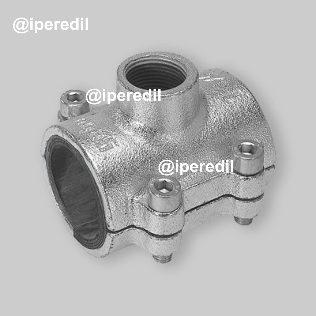 STAFFA DI DERIVAZIONE IN GHISA PER TUBI IN ACCIAIO Ø88,9 mm (3") x 2"