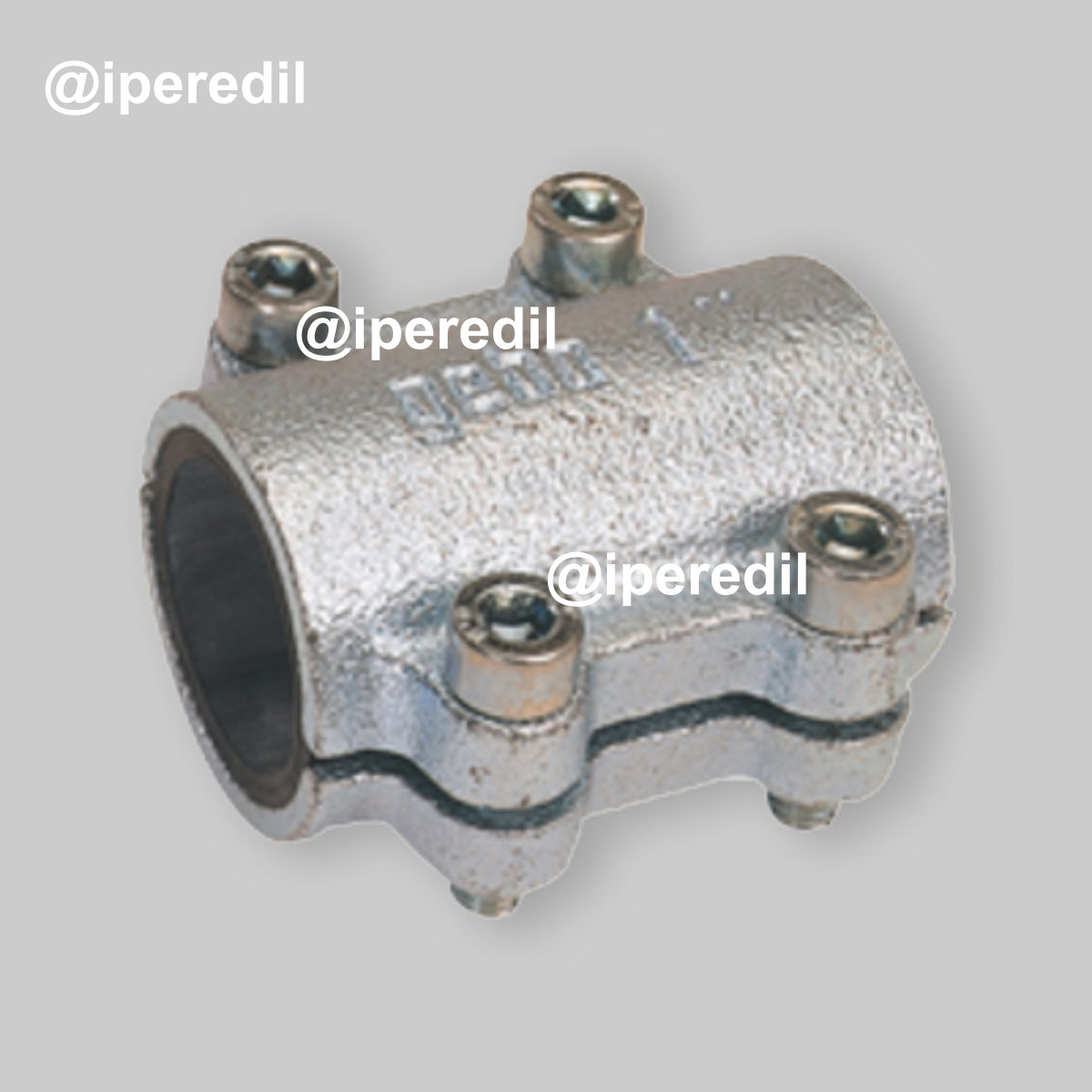 MORSETTO DI RIPARAZIONE IN GHISA PER TUBI IN ACCIAIO Ø42,4 mm (1"1/4)