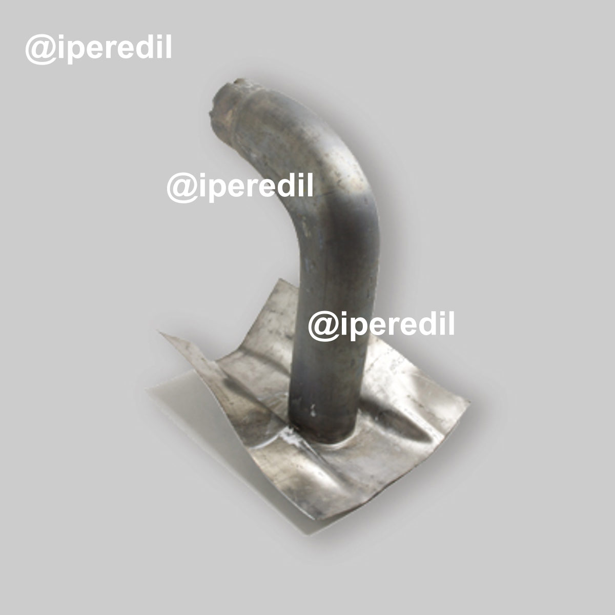 BOCCHETTONE CURVO PER SCARICO PLUVIALE IN PIOMBO "DRAINPLUX" Ø80 x 350 mm